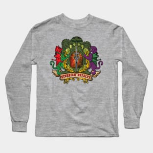 Red Text Variant- Eternian Royalty Crest Long Sleeve T-Shirt